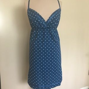 Xhilaration Blue Nighty With White Hearts.